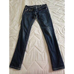 Miss Me Jeans Womens 27 Blue Jegging Skinny Embellished Stretch J5436G4R